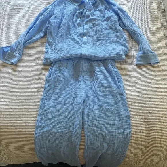 Shade and Shore Gauze SET Women's Light Blue Swim Cover-Up - Picture 7 of 13